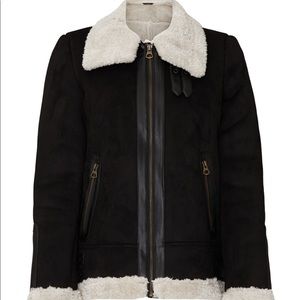 Brand New Vero Moda Black Faux Shearling Jacket